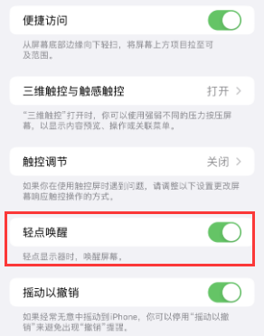 行唐苹果授权维修站分享iPhone轻点无法唤醒怎么办 