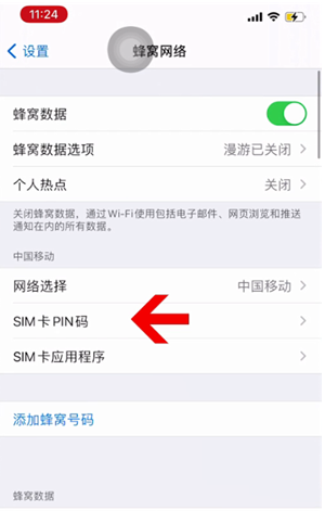 行唐苹果14维修网分享如何给iPhone14的SIM卡设置密码 