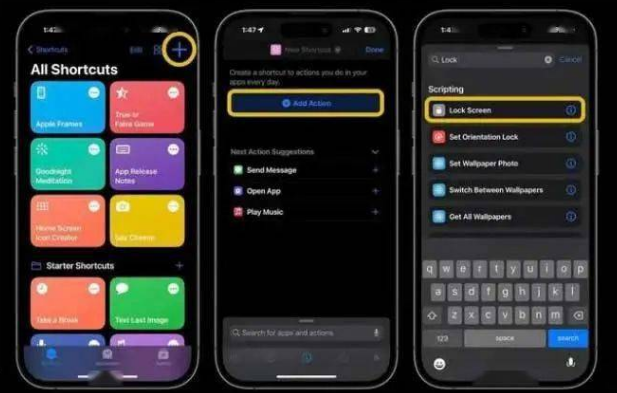 行唐苹果14锁屏维修店分享iPhone14升级iOS16.4后如何创建锁屏快捷方式 