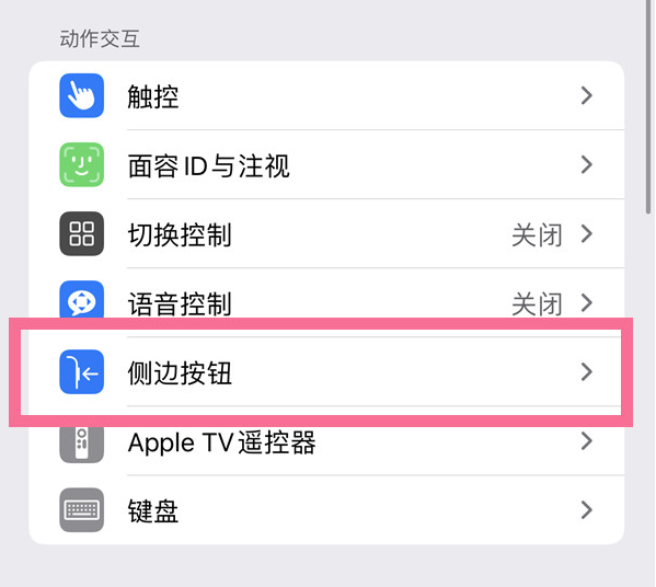 行唐苹果14维修店分享iPhone14 Plus侧键双击下载功能关闭方法 